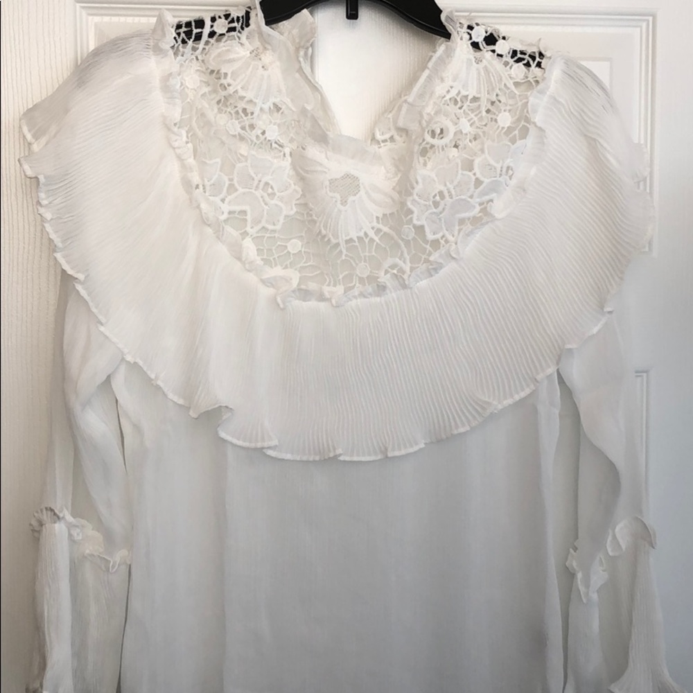 Woven long sleeve blouse